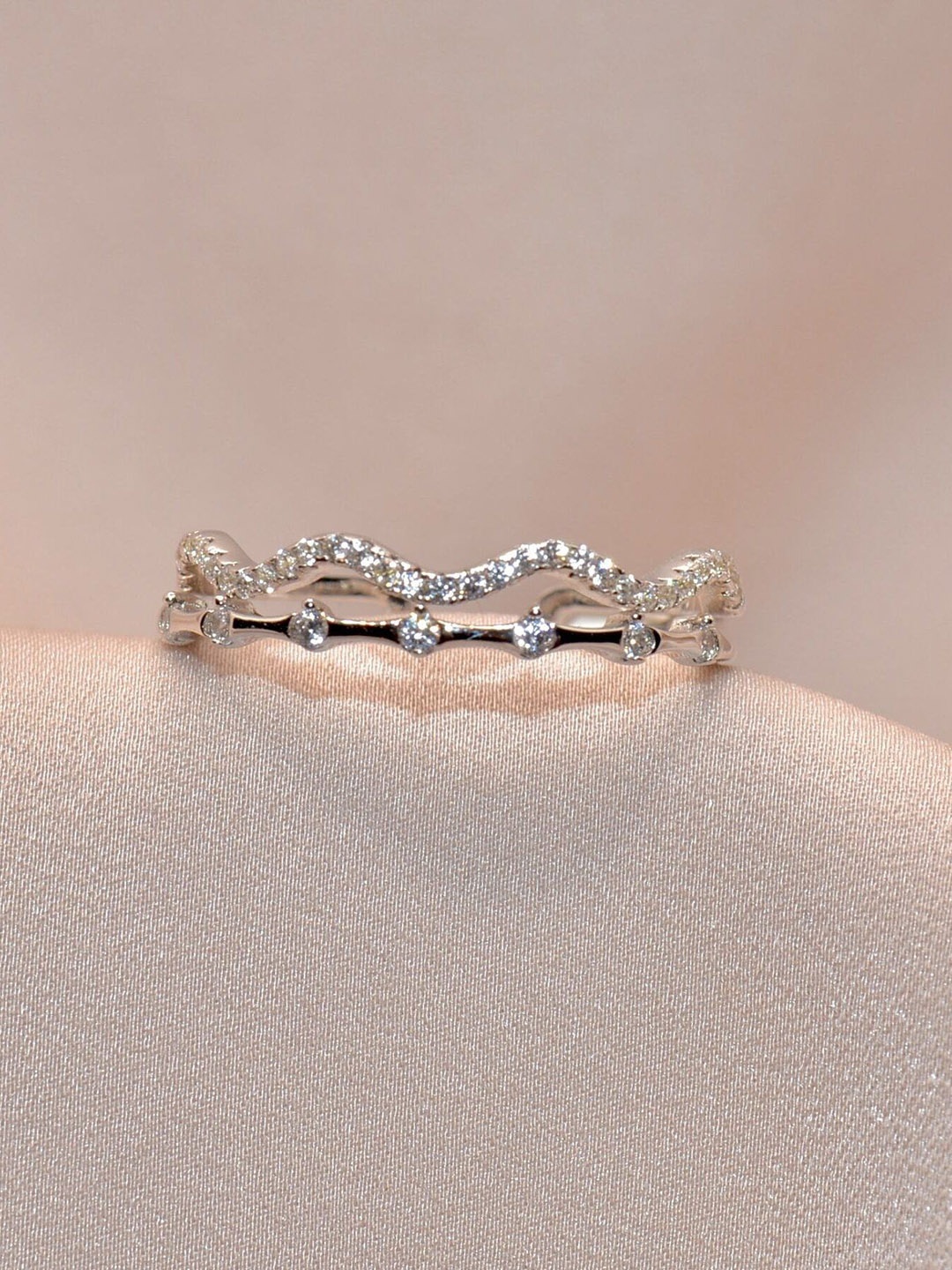 

Luxevogue Princess Rhodium-Plated Sterling Silver Cubic Zirconia Finger Ring, White