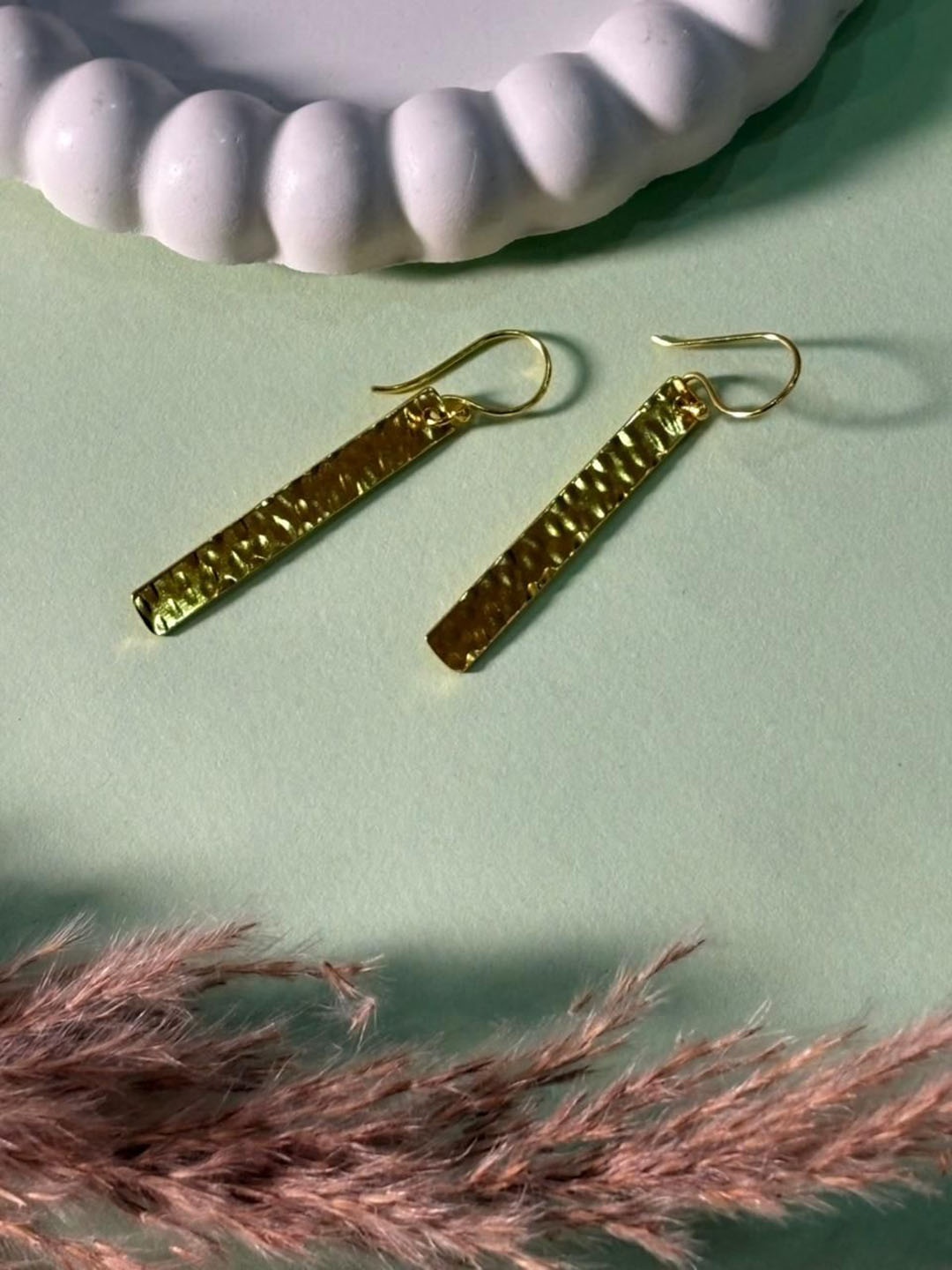 

Niska Gold-Plated Contemporary Shaped Drop Earrings