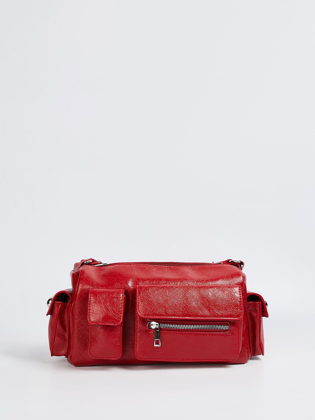 

max Women Solid Bowling Sling Bag, Red