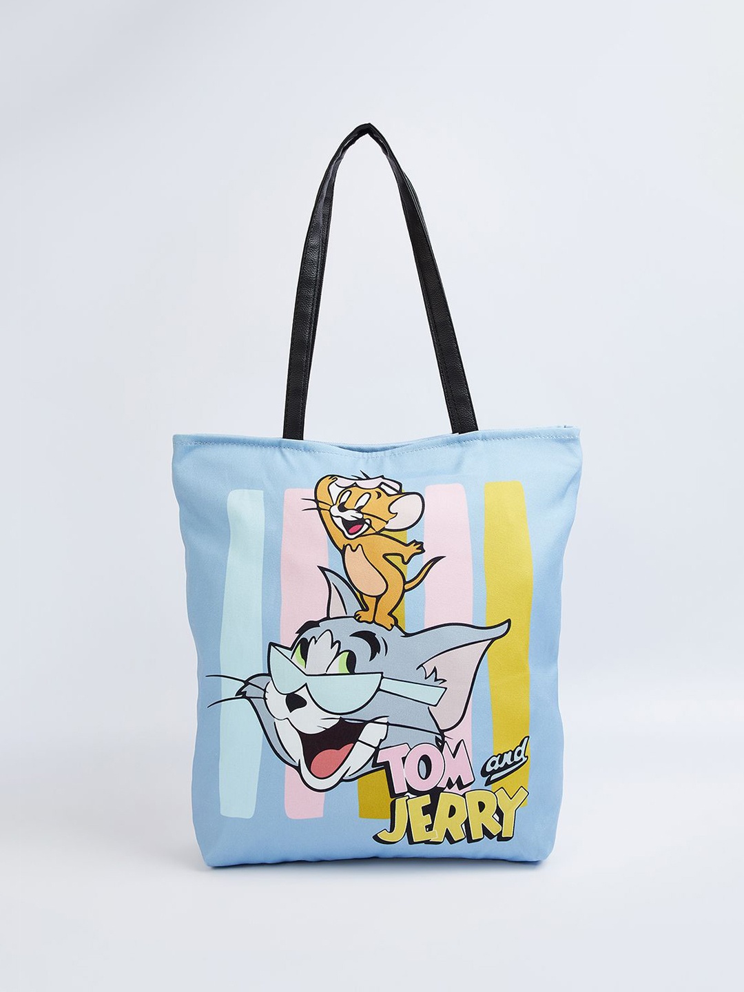 

max Women Graphic Printed Shopper Cotton Shoulder Bag, Blue