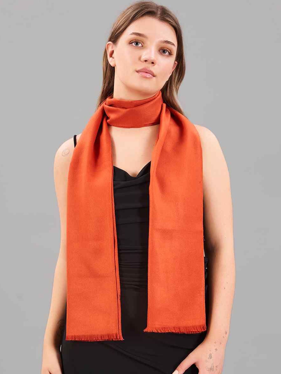 

Tossido Unisex Solid Mufflers, Orange