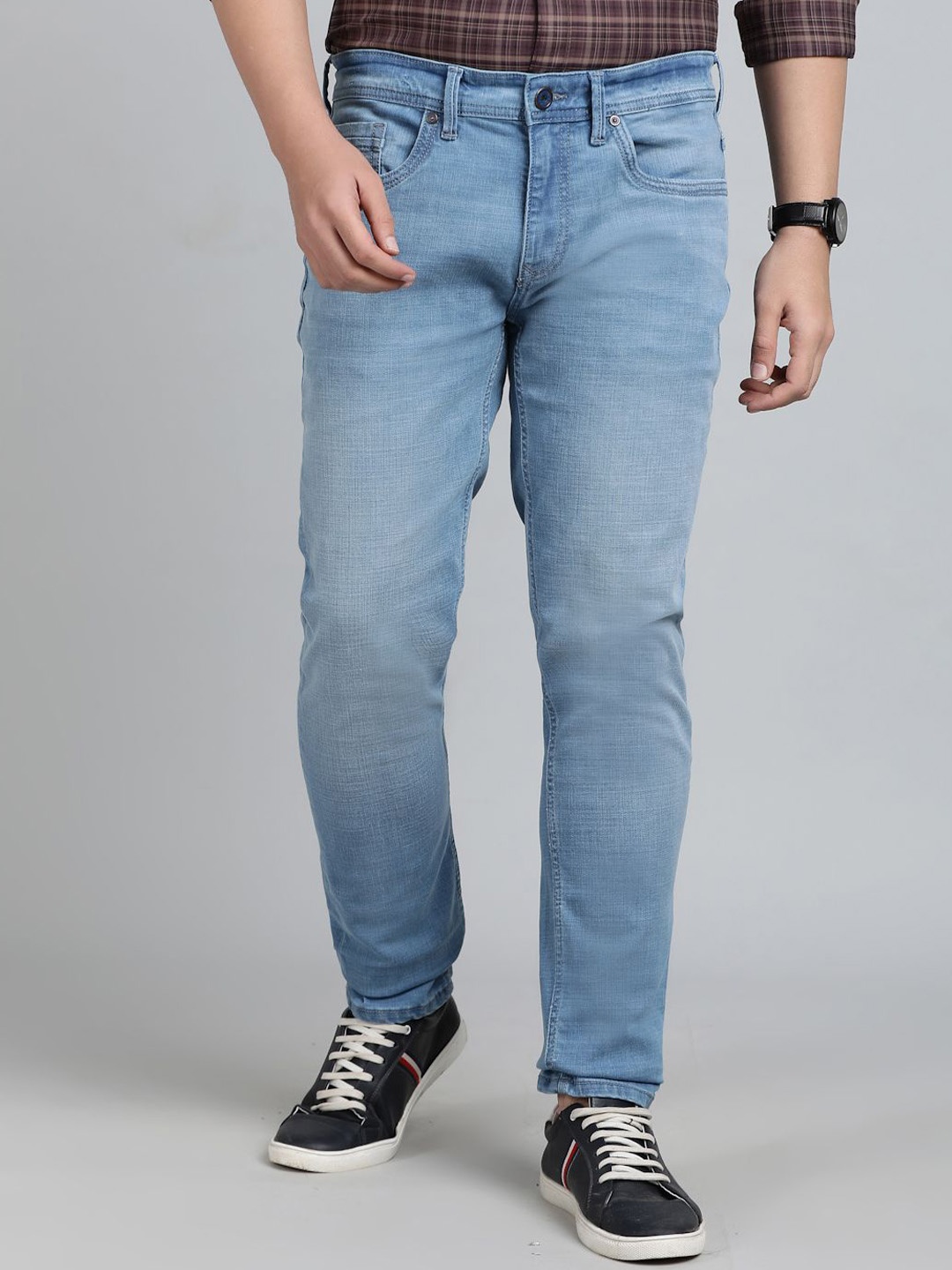 

JADE BLUE Men Cotton Slim Fit Heavy Fade Jeans