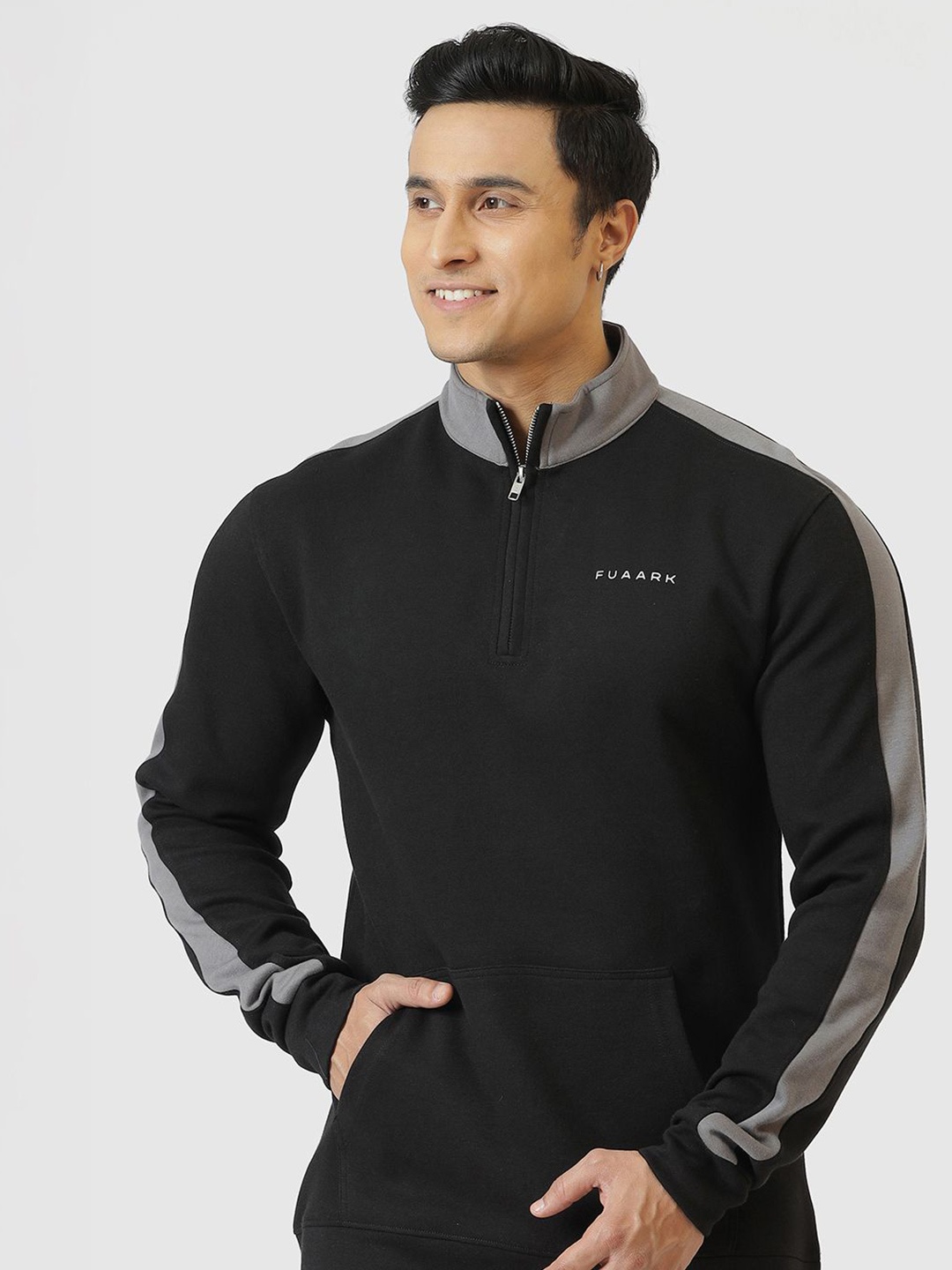 

Fuaark Alpine Regular Fit Polycotton Pullover For Men's, Black