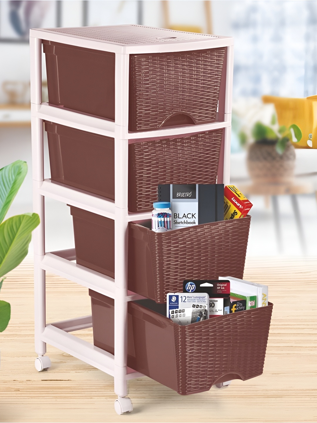 

Nayasa Brown & Cream Colored Multi-Utility Organiser