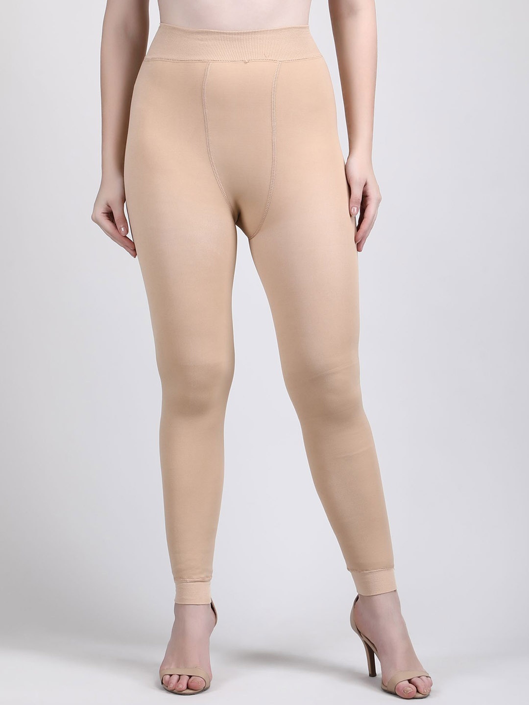 

DUNBERRY LONDON Women Beige Winter Thermal Fur Fleece Tights