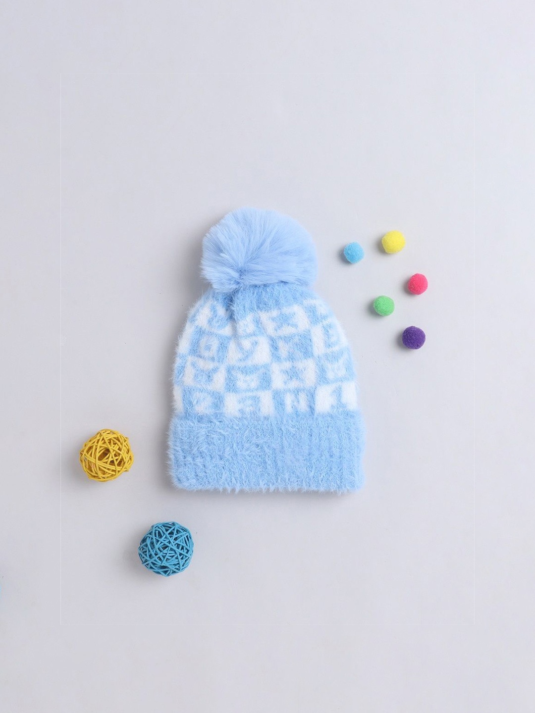 

The Magic Wand Boys Printed Woollen Beanie, Blue