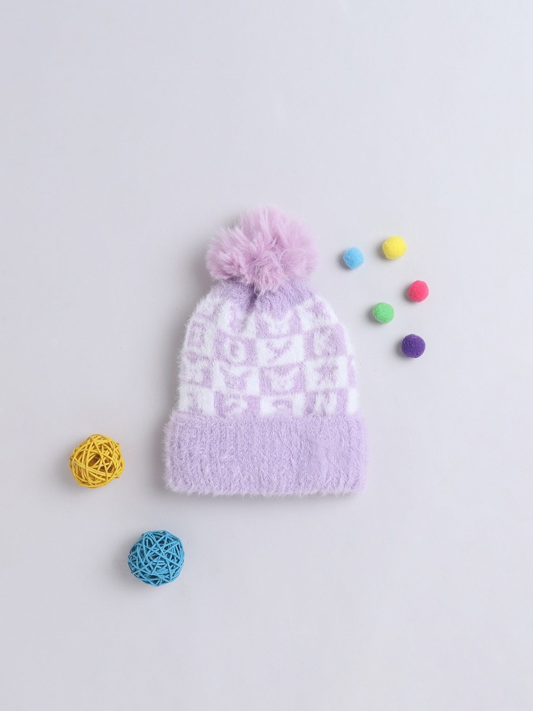 

The Magic Wand Boys Printed Woollen Beanie, Purple