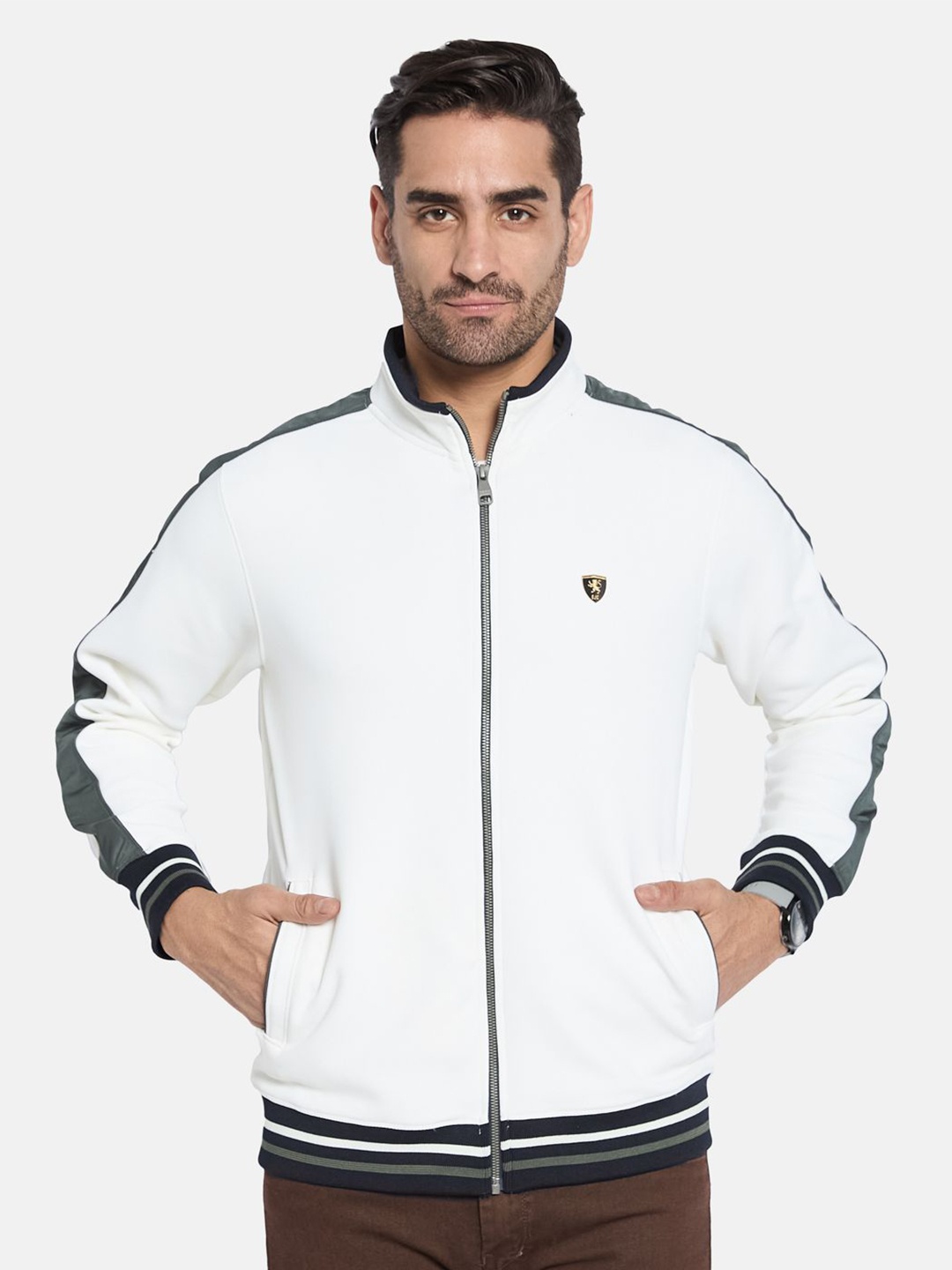 

Octave Men Front-Open Sweatshirt, White