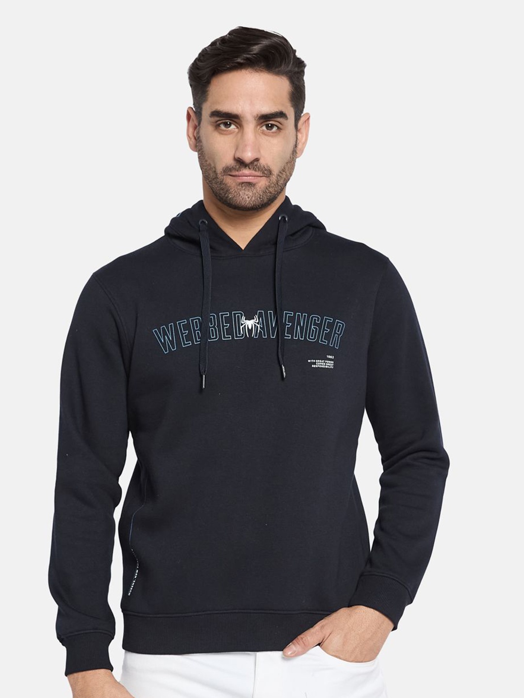 

Octave Men Hooded Pullover Sweatshirt, Navy blue