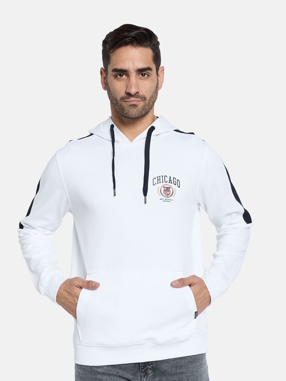 

Octave Men Hooded Pullover Sweatshirt, White