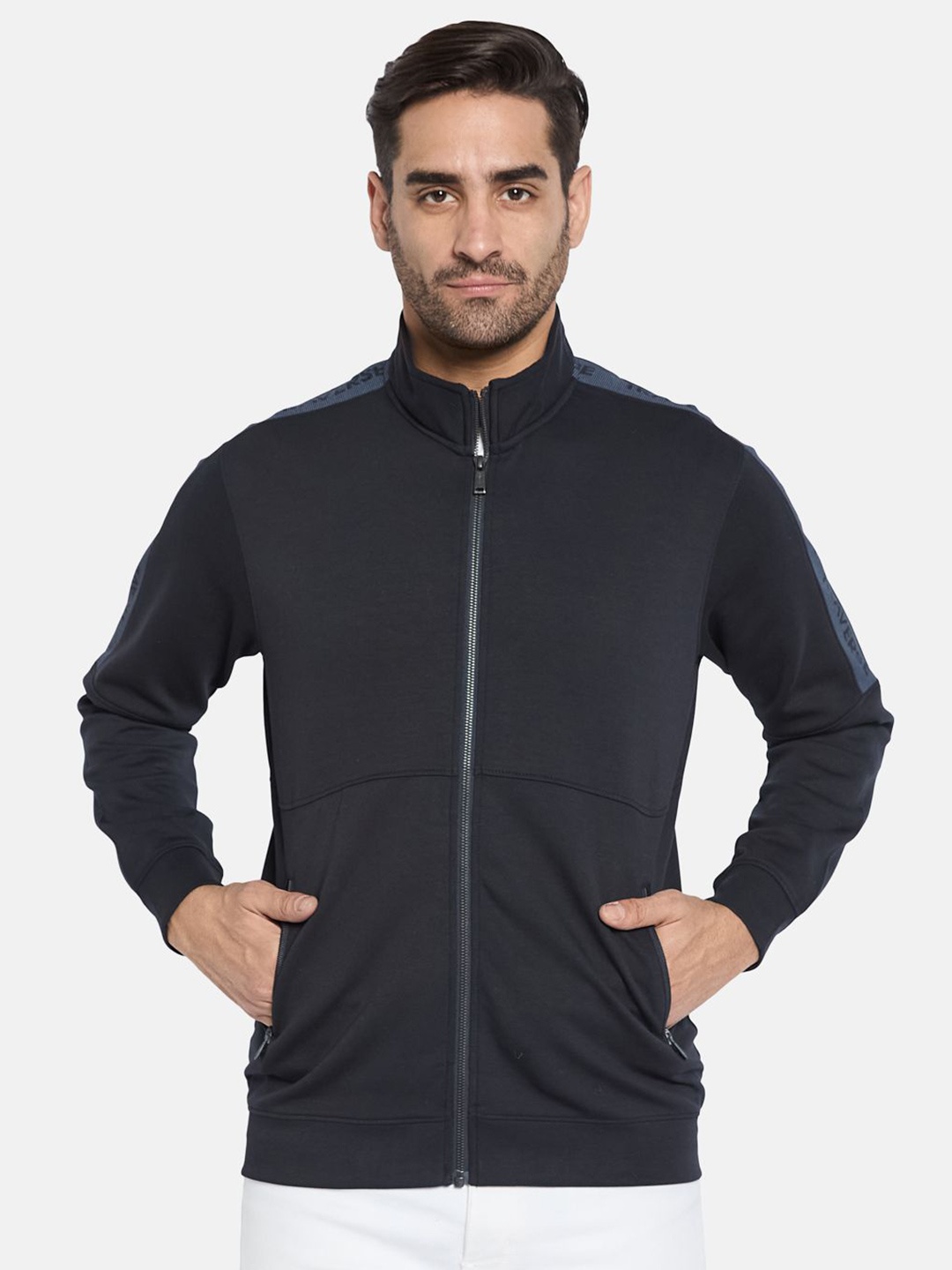 

Octave Men Front-Open Sweatshirt, Navy blue