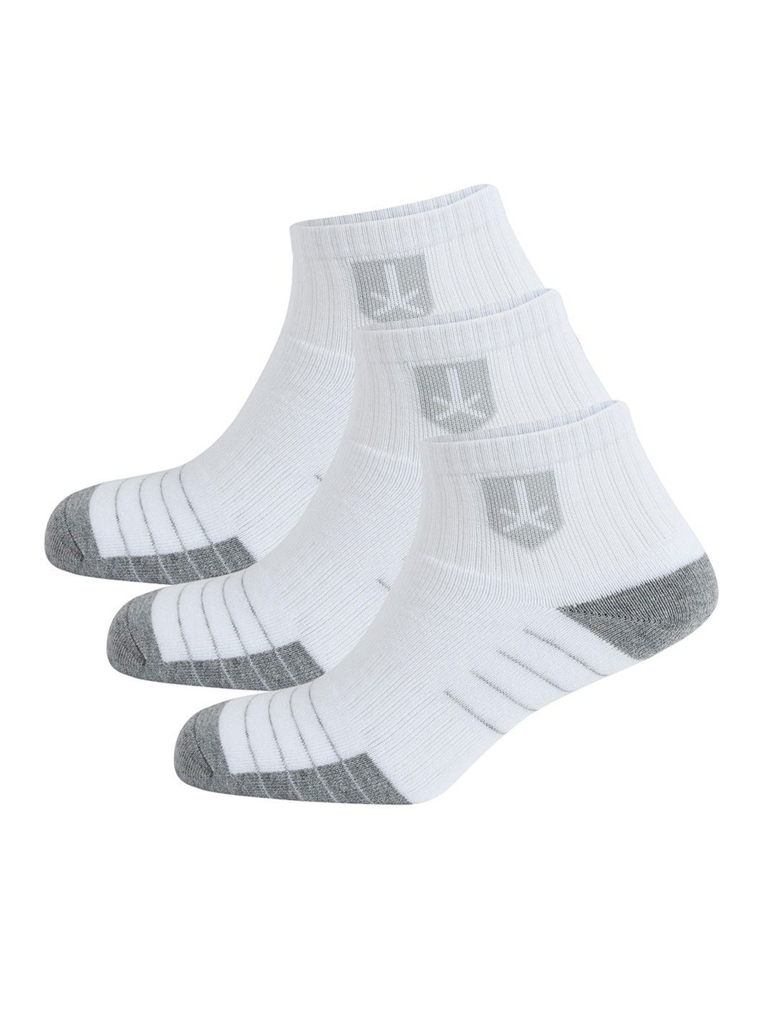

The Roadster Lifestyle Co Men Pack Of 3 Patterned Cotton Ankle-Length Socks, White