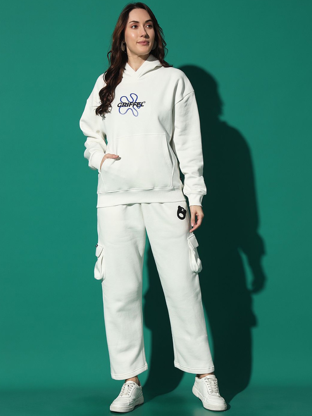 

GRIFFEL Printed Long Sleeves Sweatshirt With Trouser, White