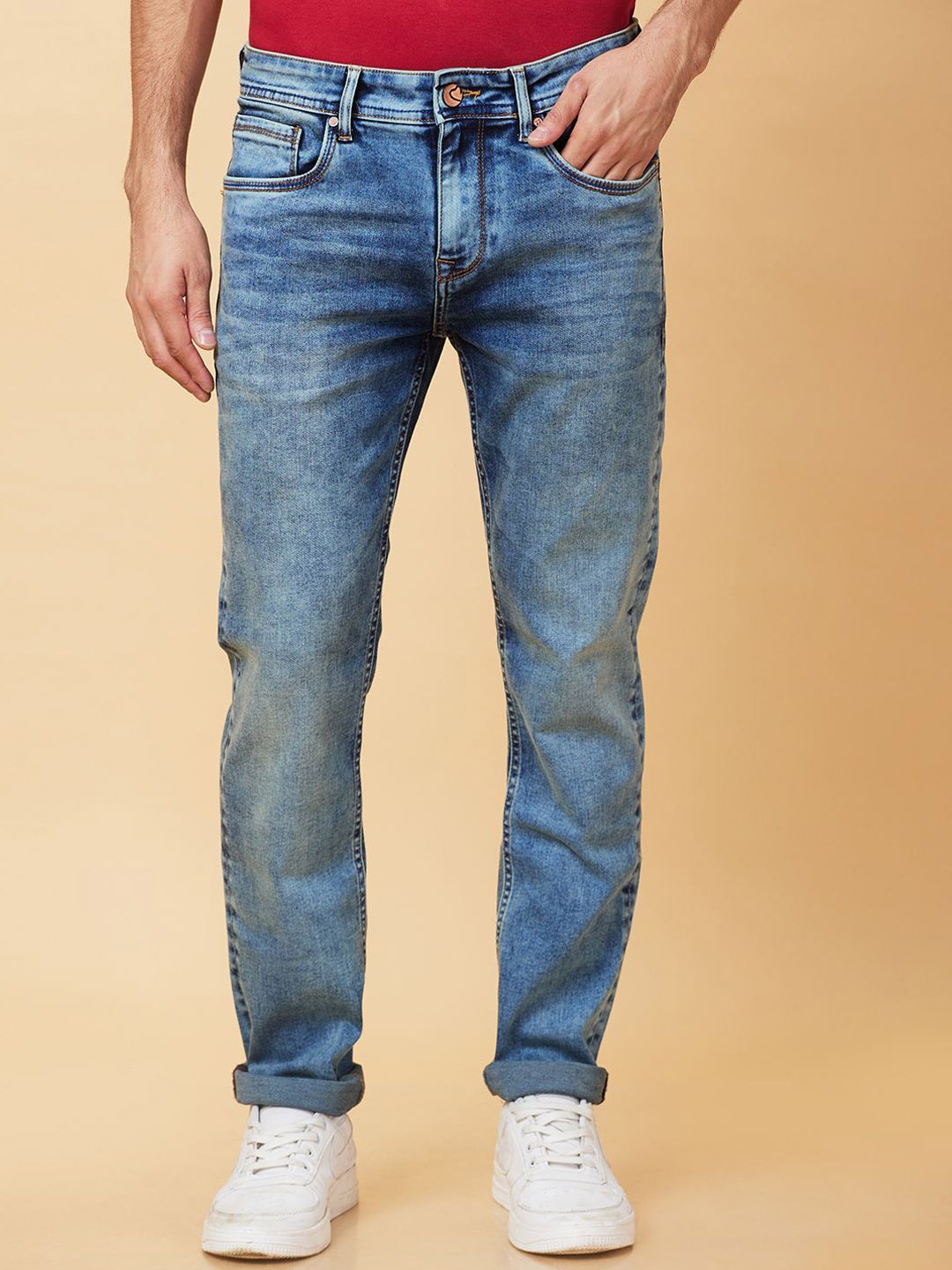 

Being Human Men Slim Fit Heavy Fade Jeans, Black