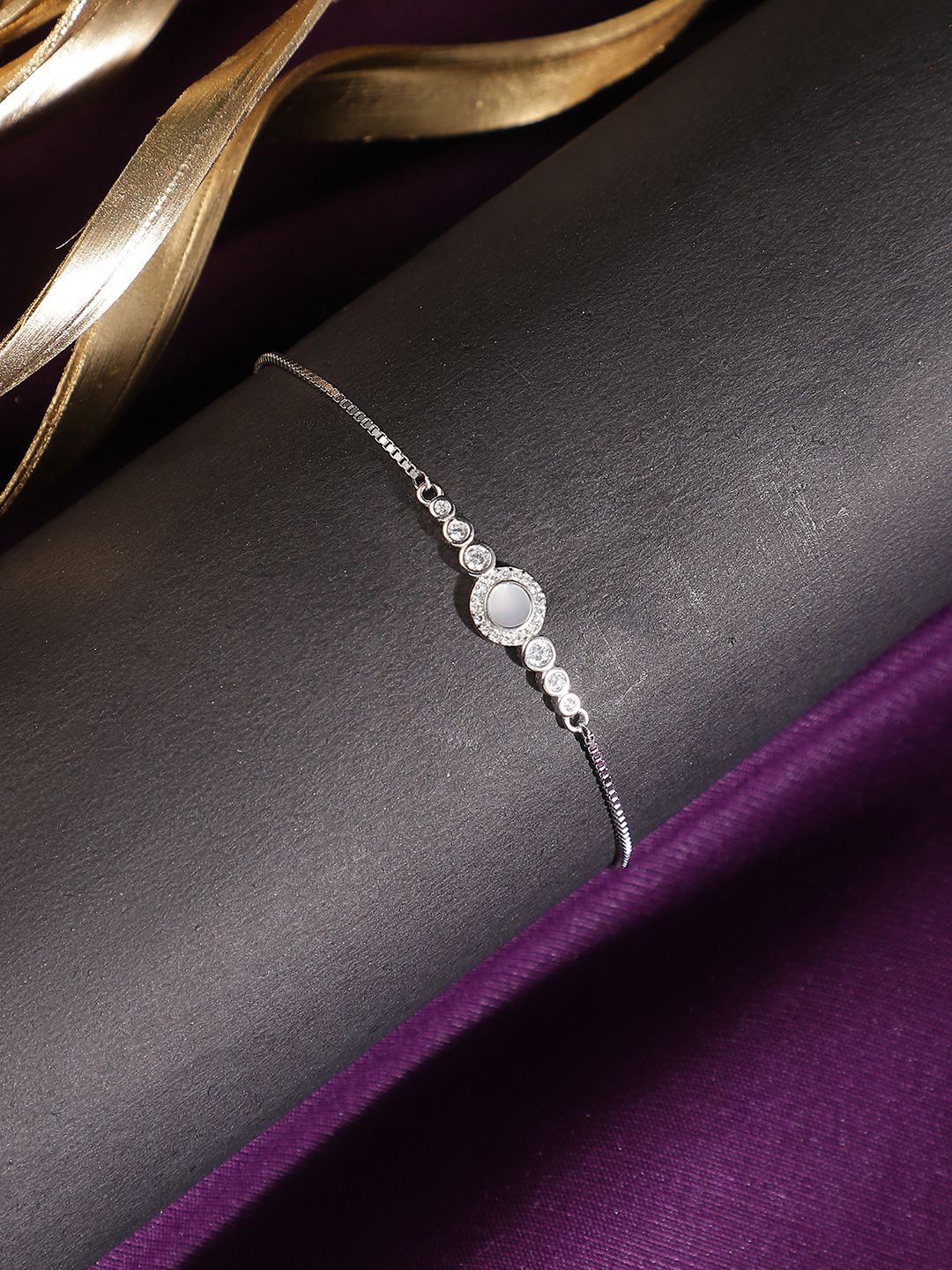 

Dhrohar 925 Sterling Silver Charm Bracelet