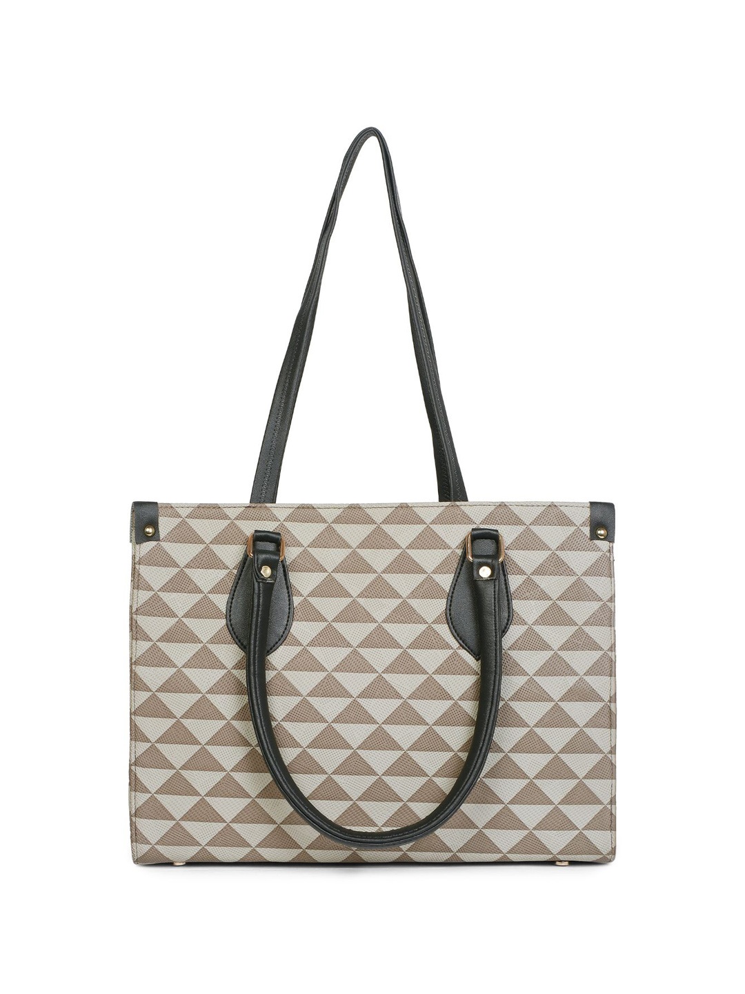 

CarryLux Women Geometric Printed Shopper Tote Bag, Grey