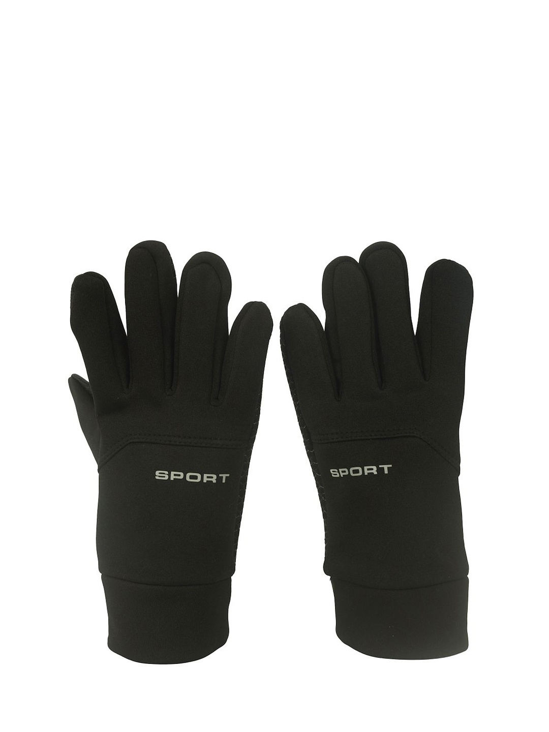 

Calvadoss Men Patterned Winter Gloves, Black