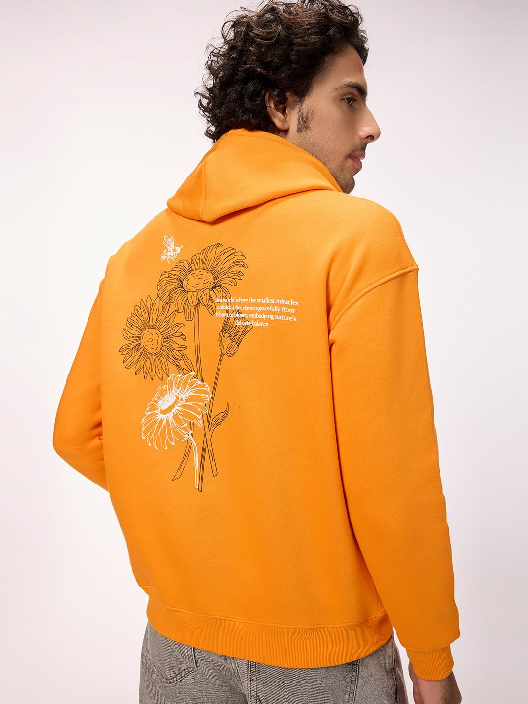

Bombay High Unisex Printed Hooded Sweatshirt, Orange