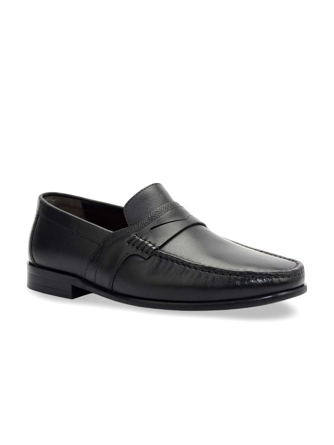 

ROSSO BRUNELLO Men Leather Formal Loafers, Black