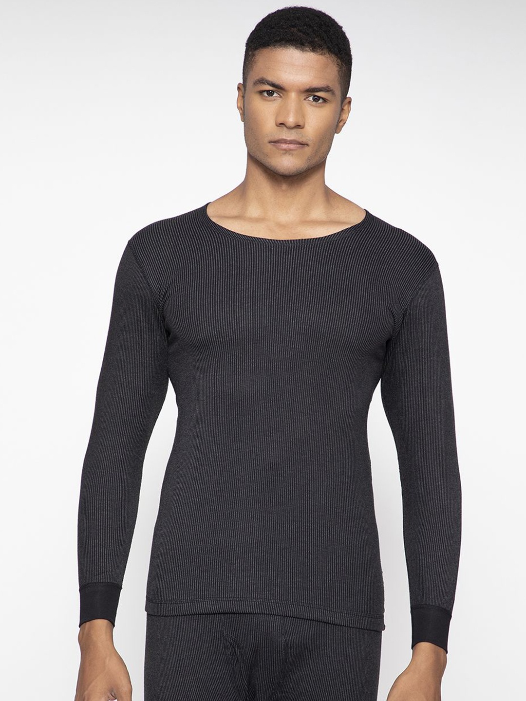 

SPORTO Round Neck Full Sleeve Thermal Set, Black