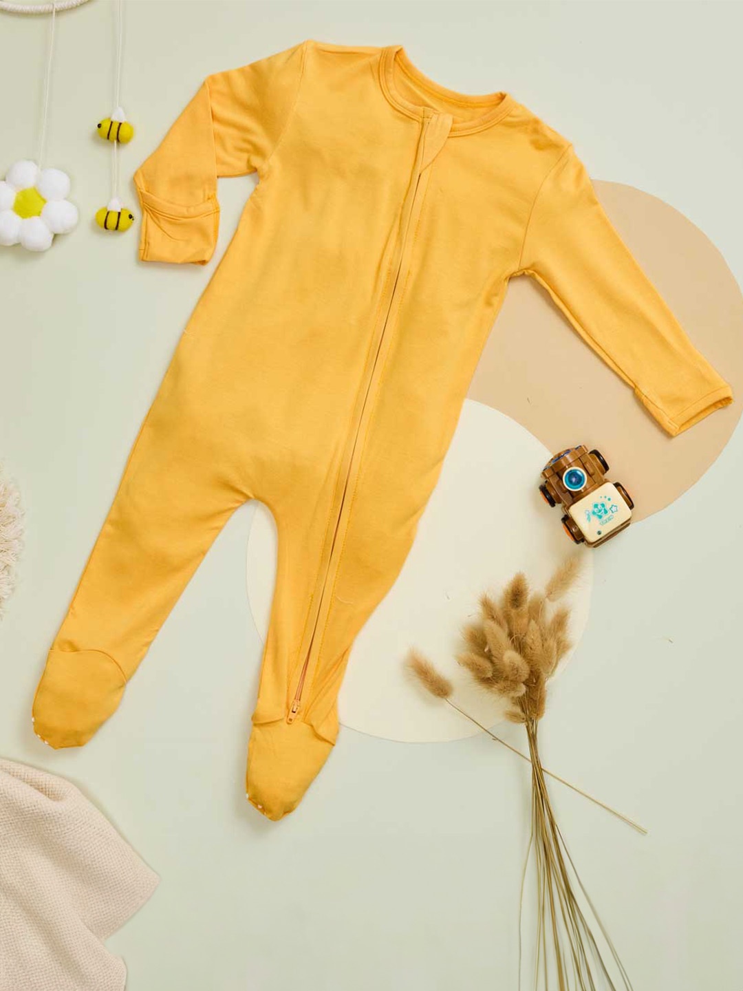 

Softsens Kids Zipper Sleepsuit, Orange