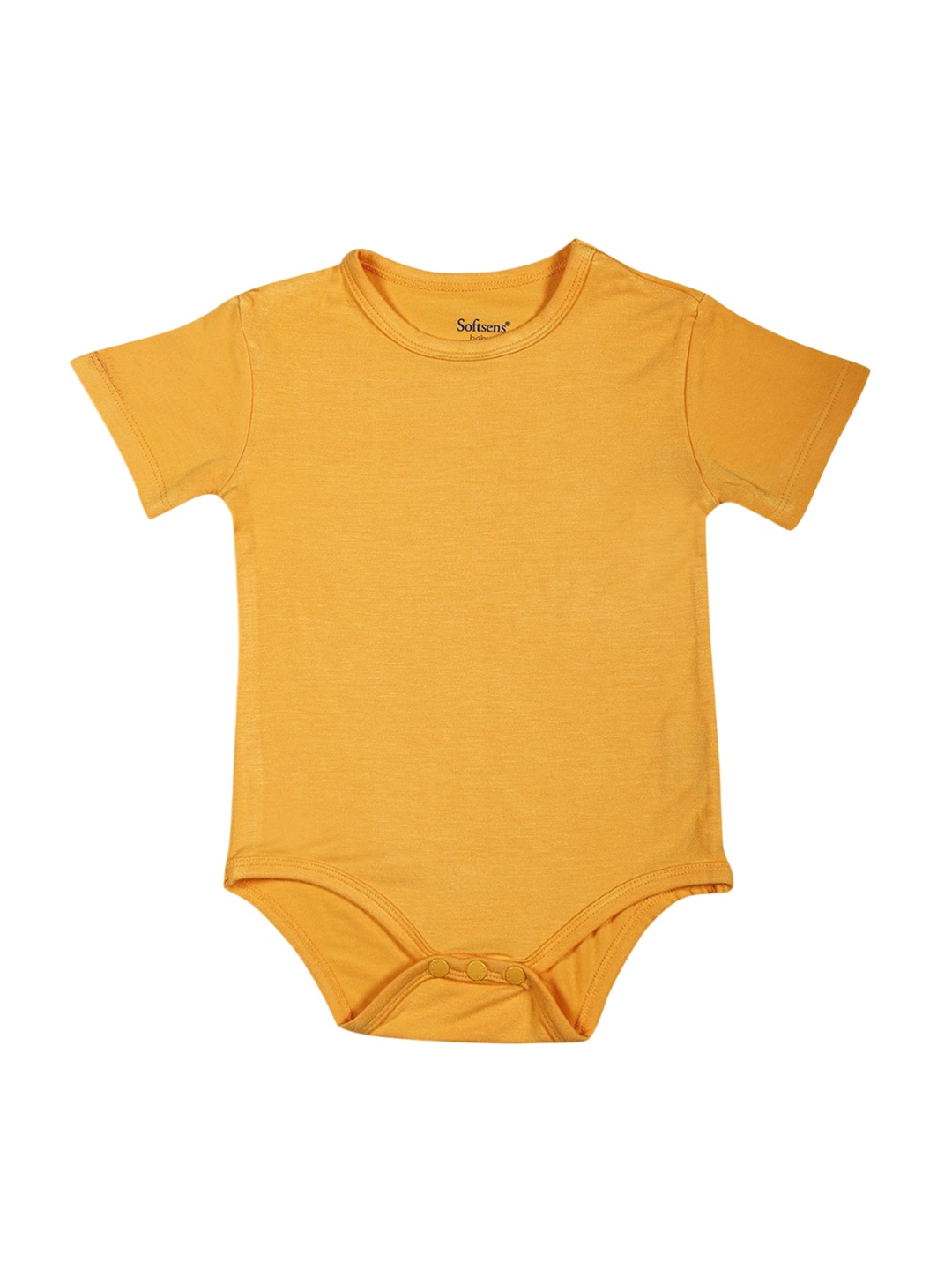 

Softsens Girls Cotton Short-Sleeved Bodysuit, Orange