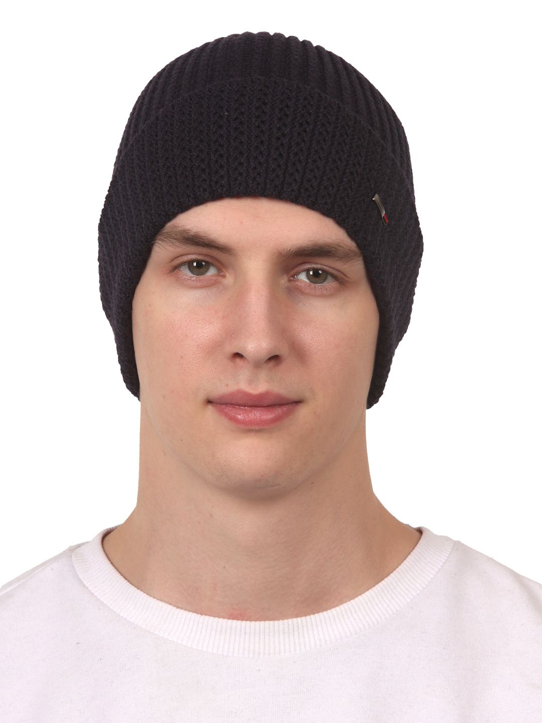 

Calvadoss Men Self Design Beanie, Black