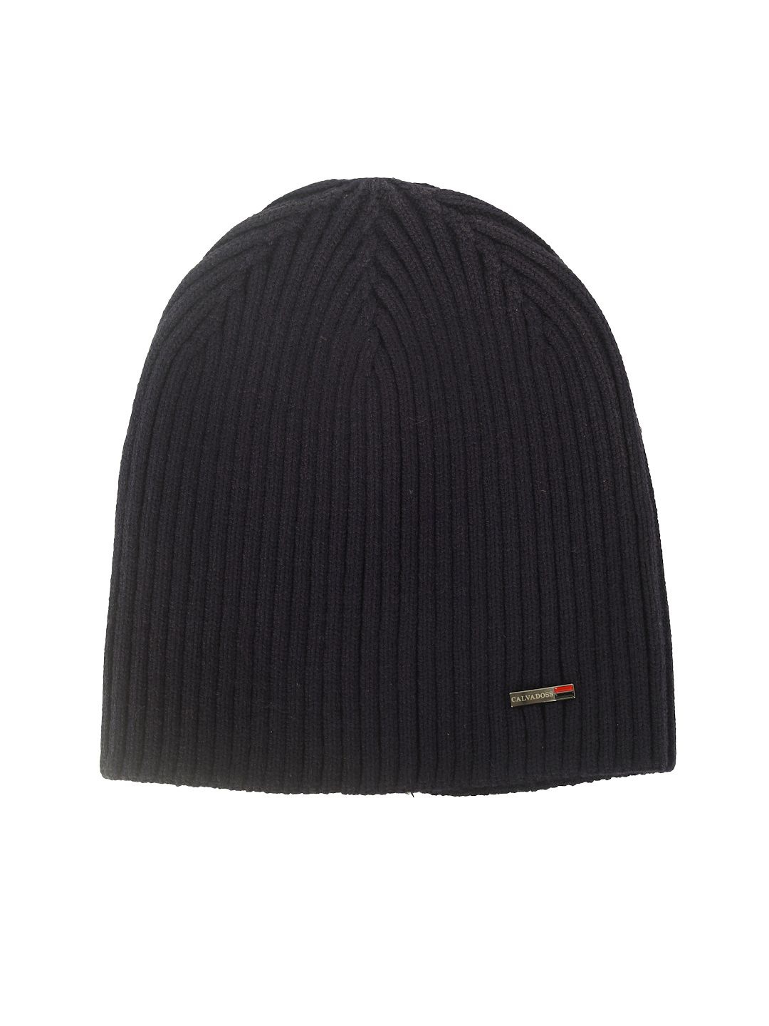 

Calvadoss Men Self Design Beanie, Navy blue