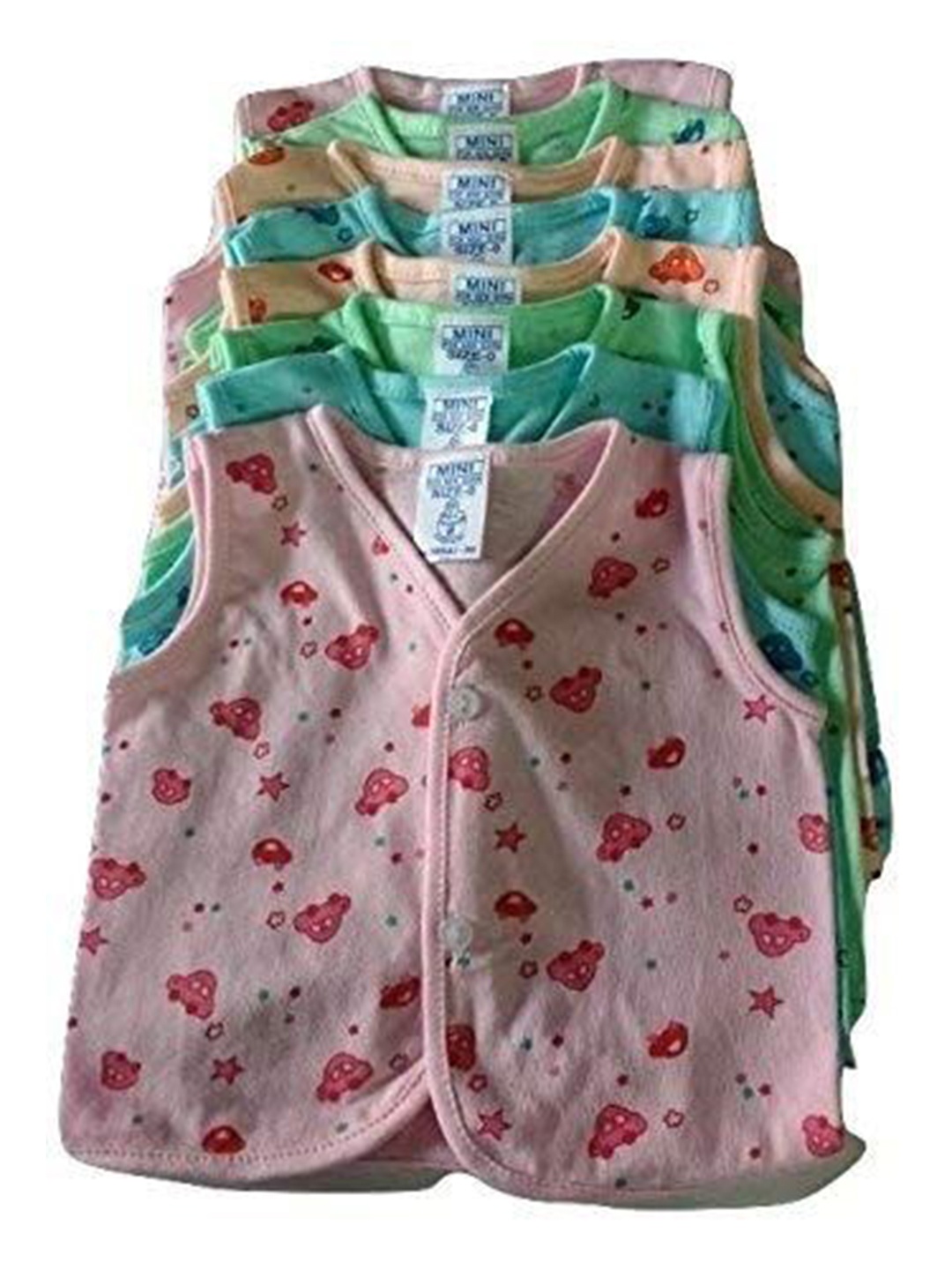 

Suman Tex Kids Pack Of 8 Conversational Printed Cotton Tshirts, Pink