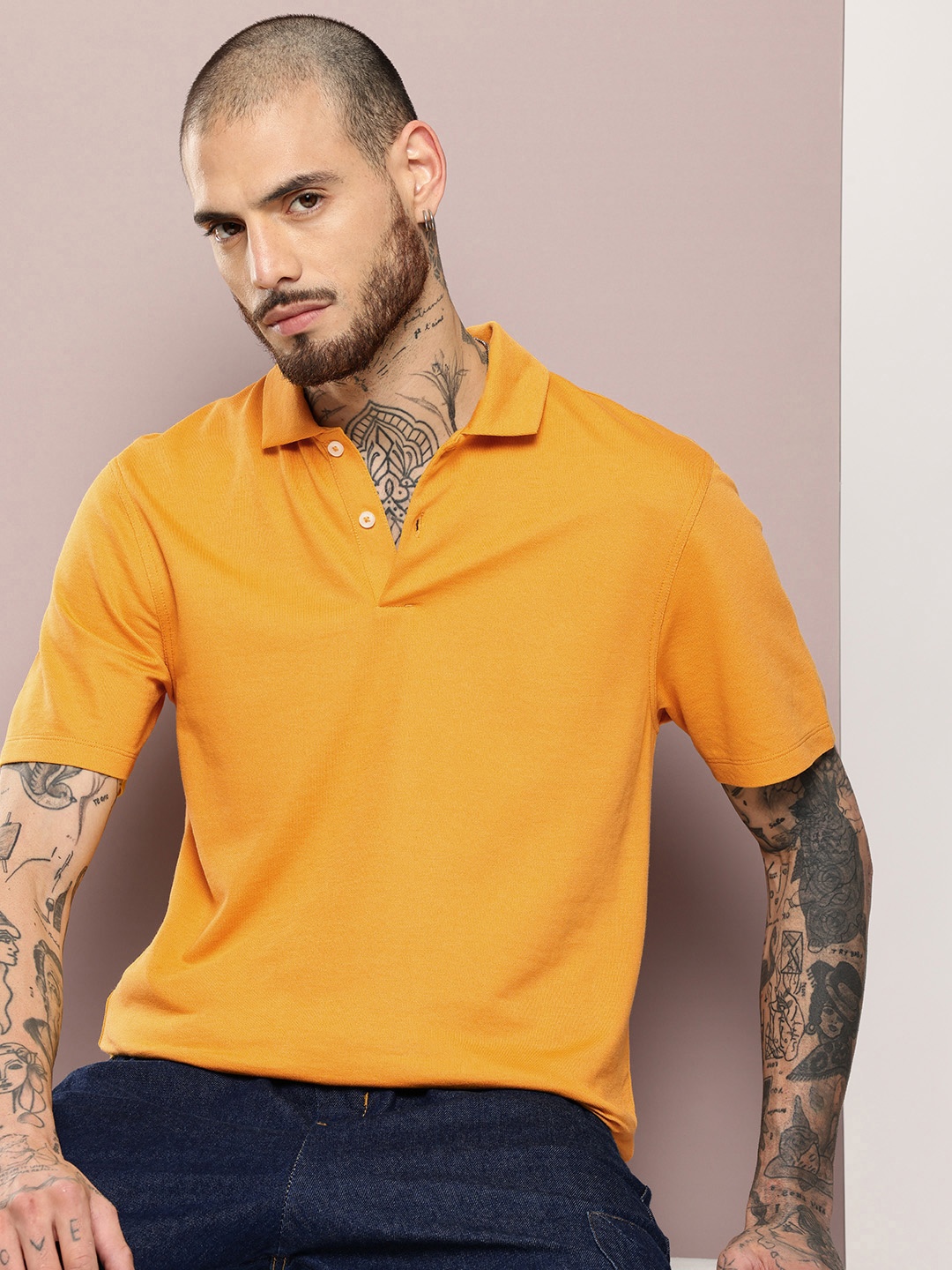 

Kook N Keech Polo Collar T-shirt, Yellow