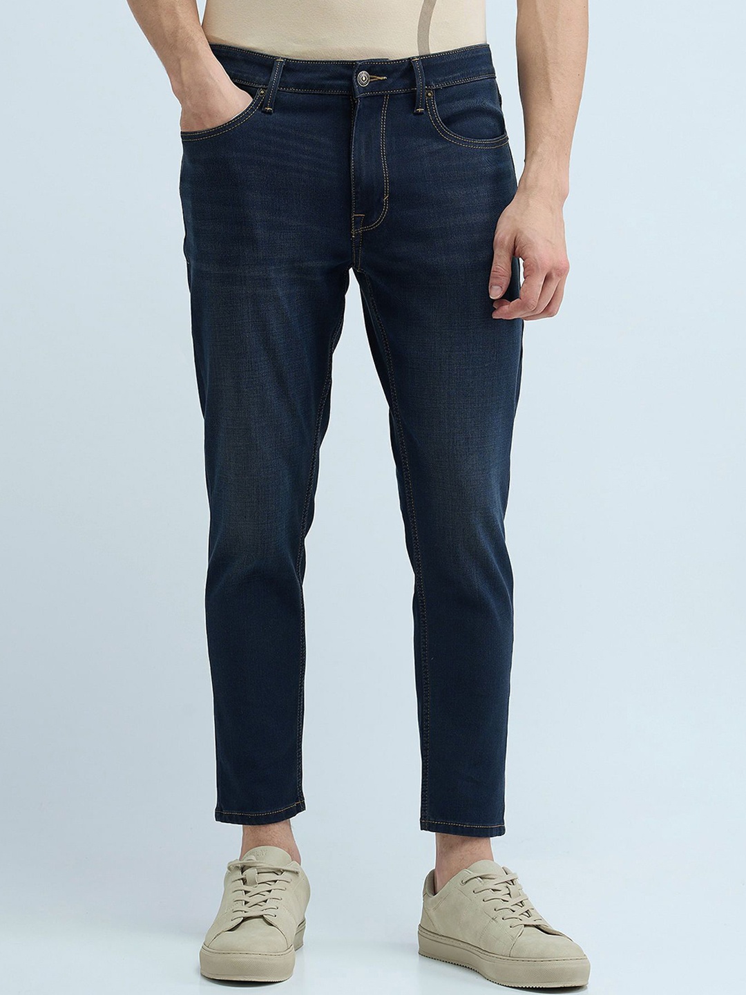 

Flying Machine Men Relaxed Fit Mid-Rise Stretchable Jeans, Blue
