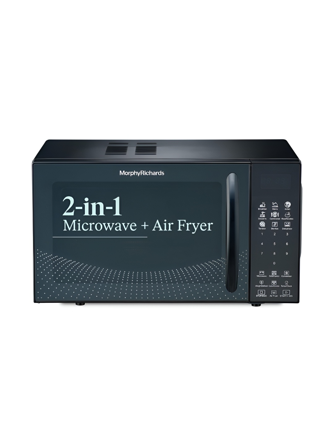 

Morphy Richards 23CGAD Black Microwave Oven With In-Built Air Fryer & Dehydrator