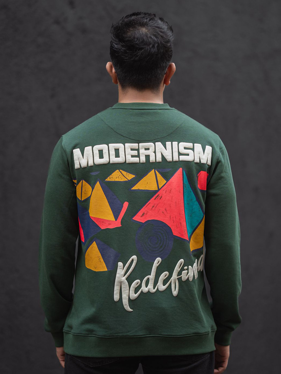 

Powerlook Men Graphic Printed Round Neck Sweatshirt, Green