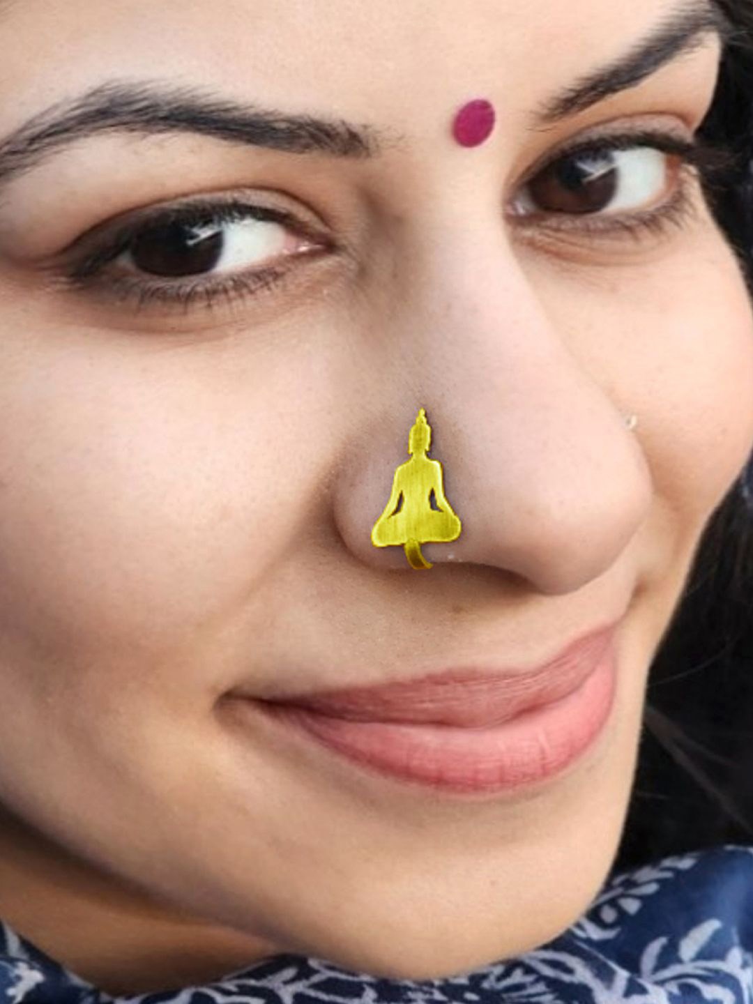 

Sangria Buddha Serenity Stud Nosepin, Gold