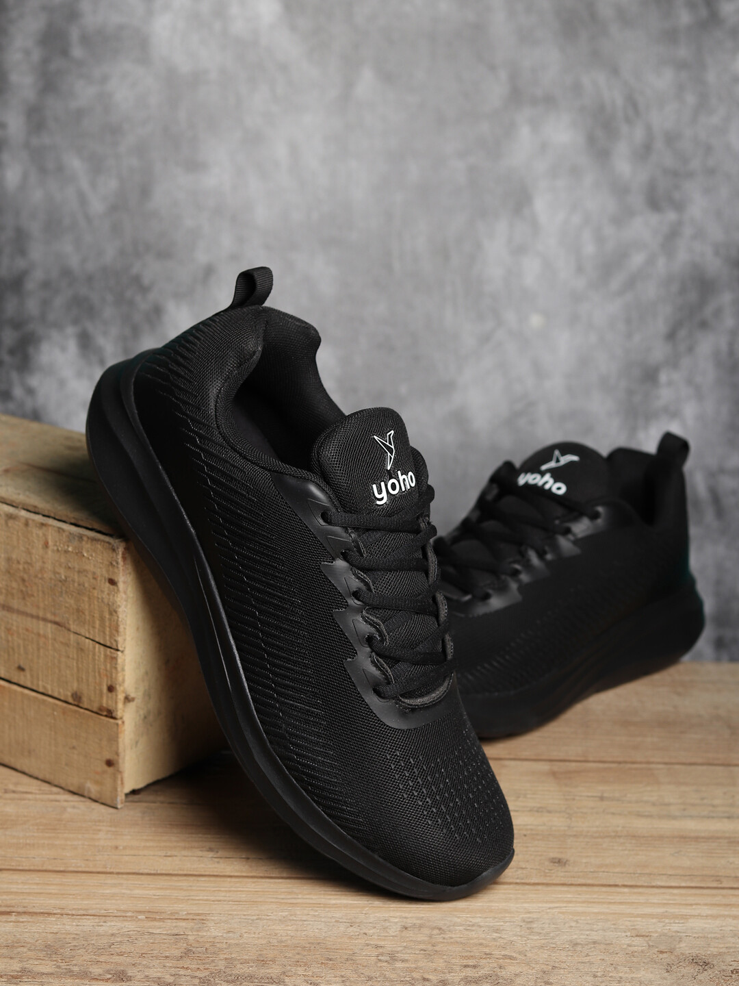 

YOHO Pine Men BigSize Comfortable Sneaker, Black