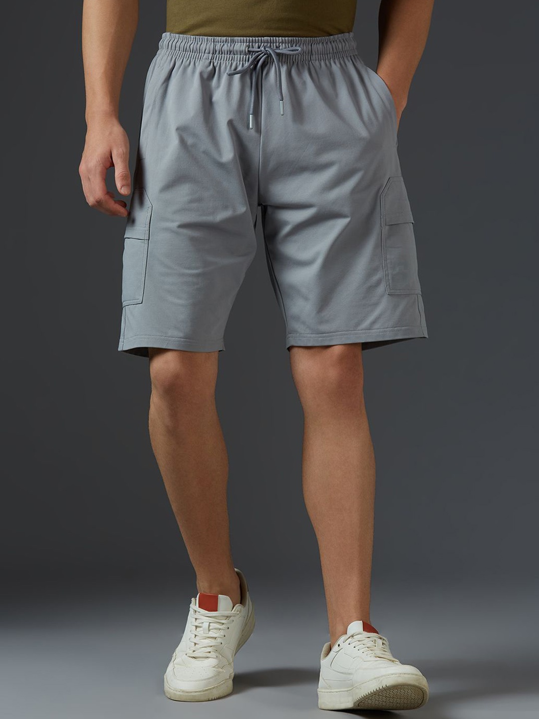 

Supa Men Regular Fit Running Sports Shorts, Grey