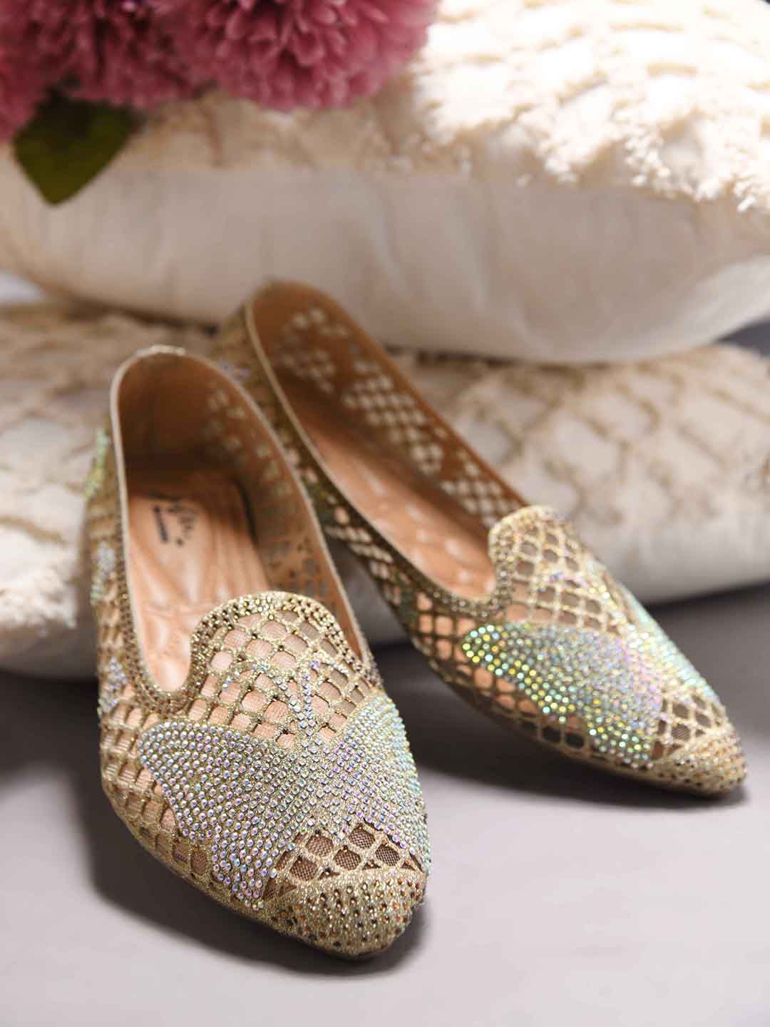 

JM Looks Women Ballerinas Flats, Gold