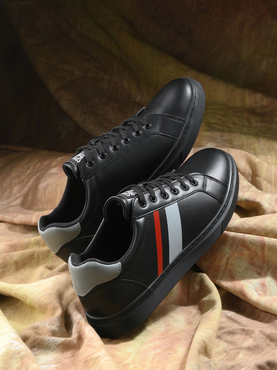 

SPYKAR Men PU Lace-Ups Sneakers, Black