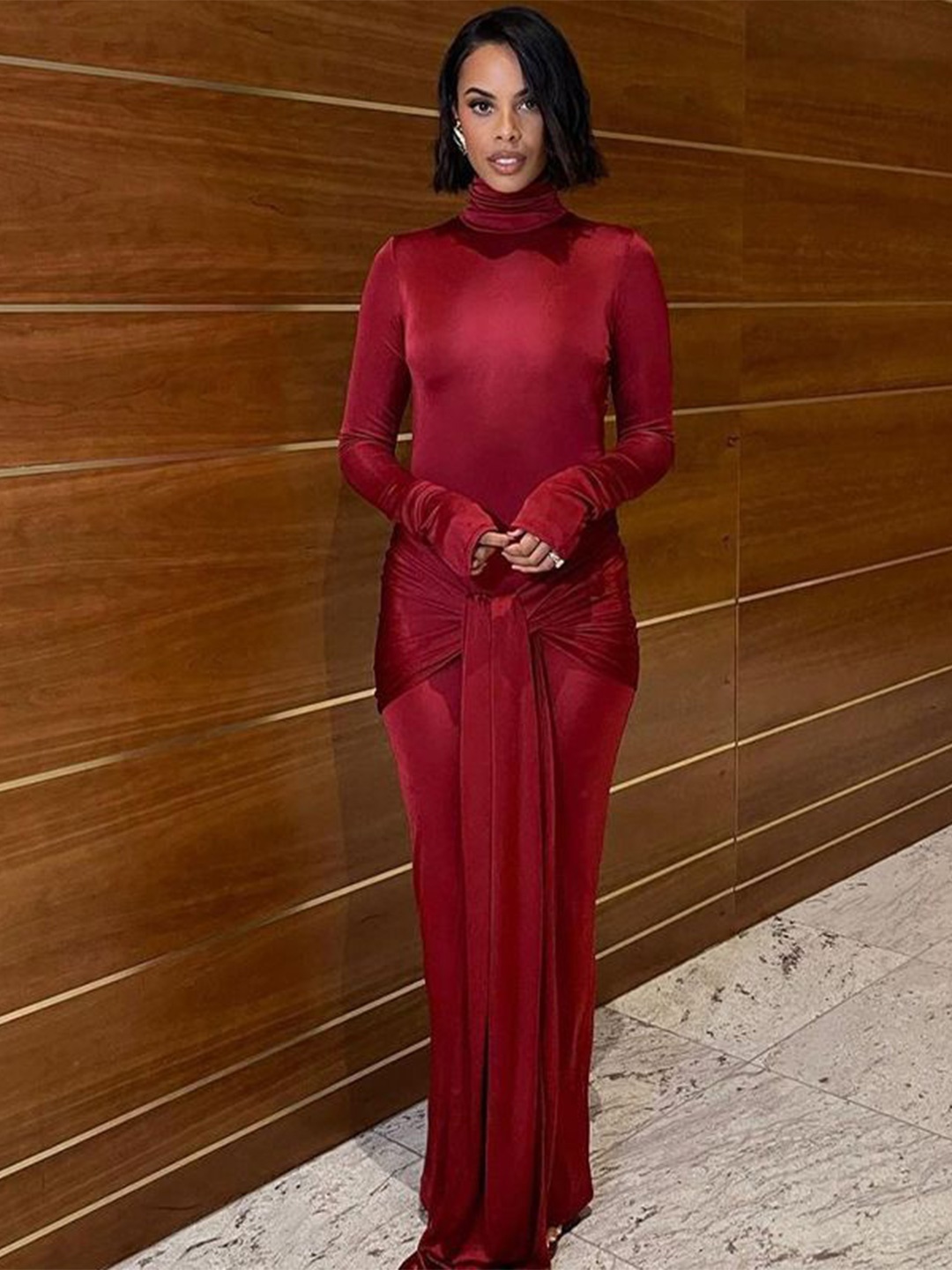 

StyleCast Women Bodycon Maxi Dress, Maroon