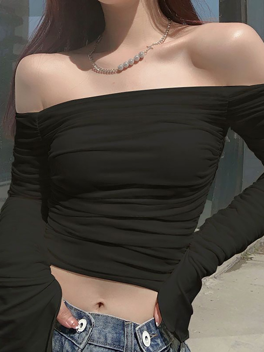 

StyleCast Women Off-Shoulder Tank Top, Black
