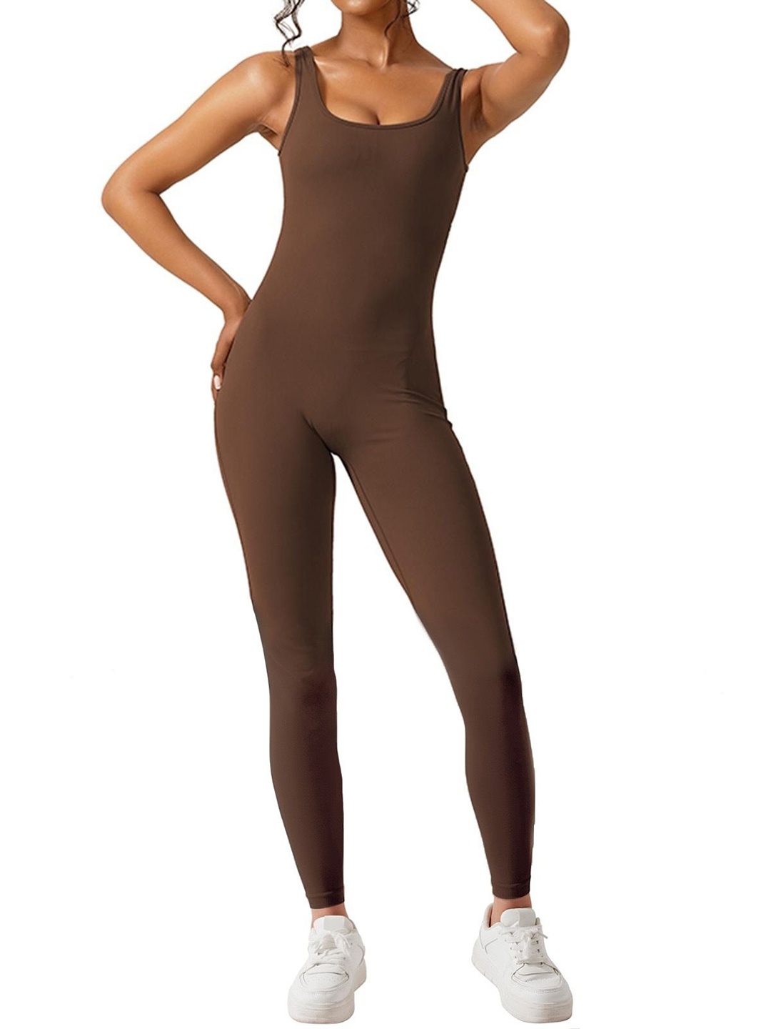 

StyleCast Women Sleeveless Jumpsuit, Brown