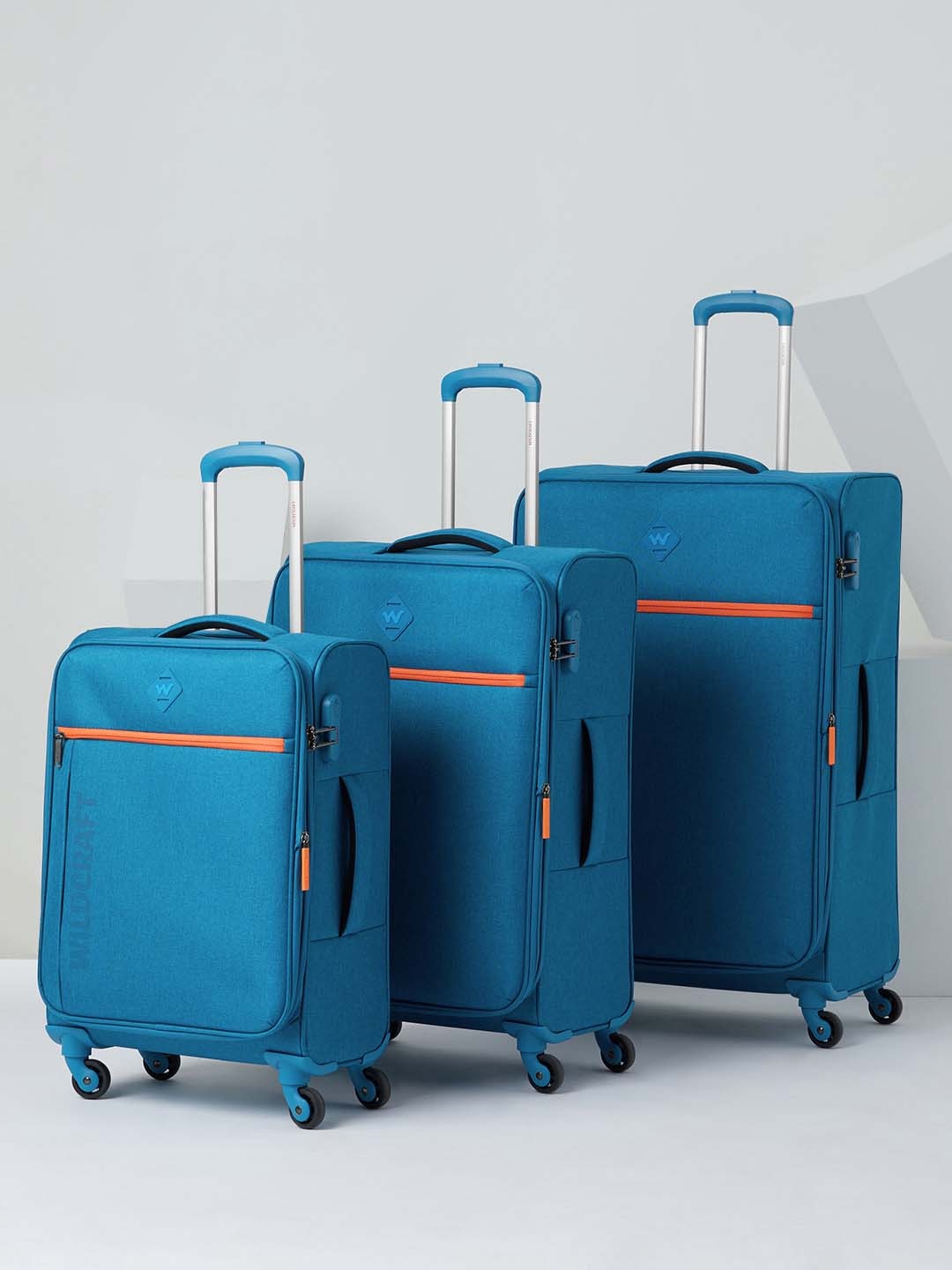 

Wildcraft Unisex Dalis Set of 3 Trolley Suitcases - Cabin, Medium & Large, Teal