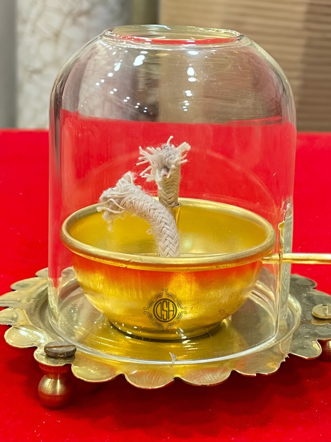 

DSH Crafting Your Curiosity Gold-Toned Brass Diya Pooja Essentials