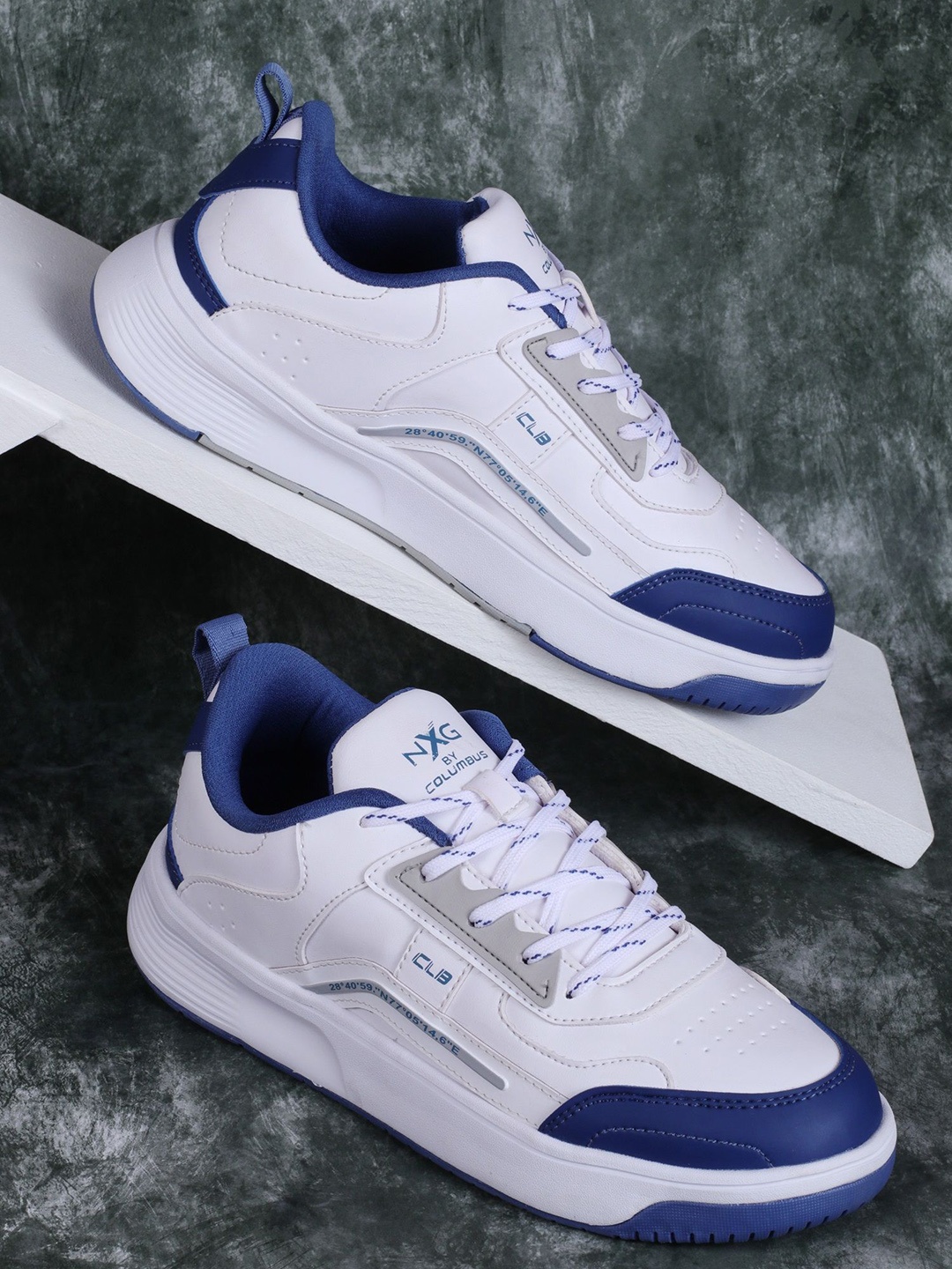 

Columbus Men Colourblocked Lace-Ups Sneakers, White