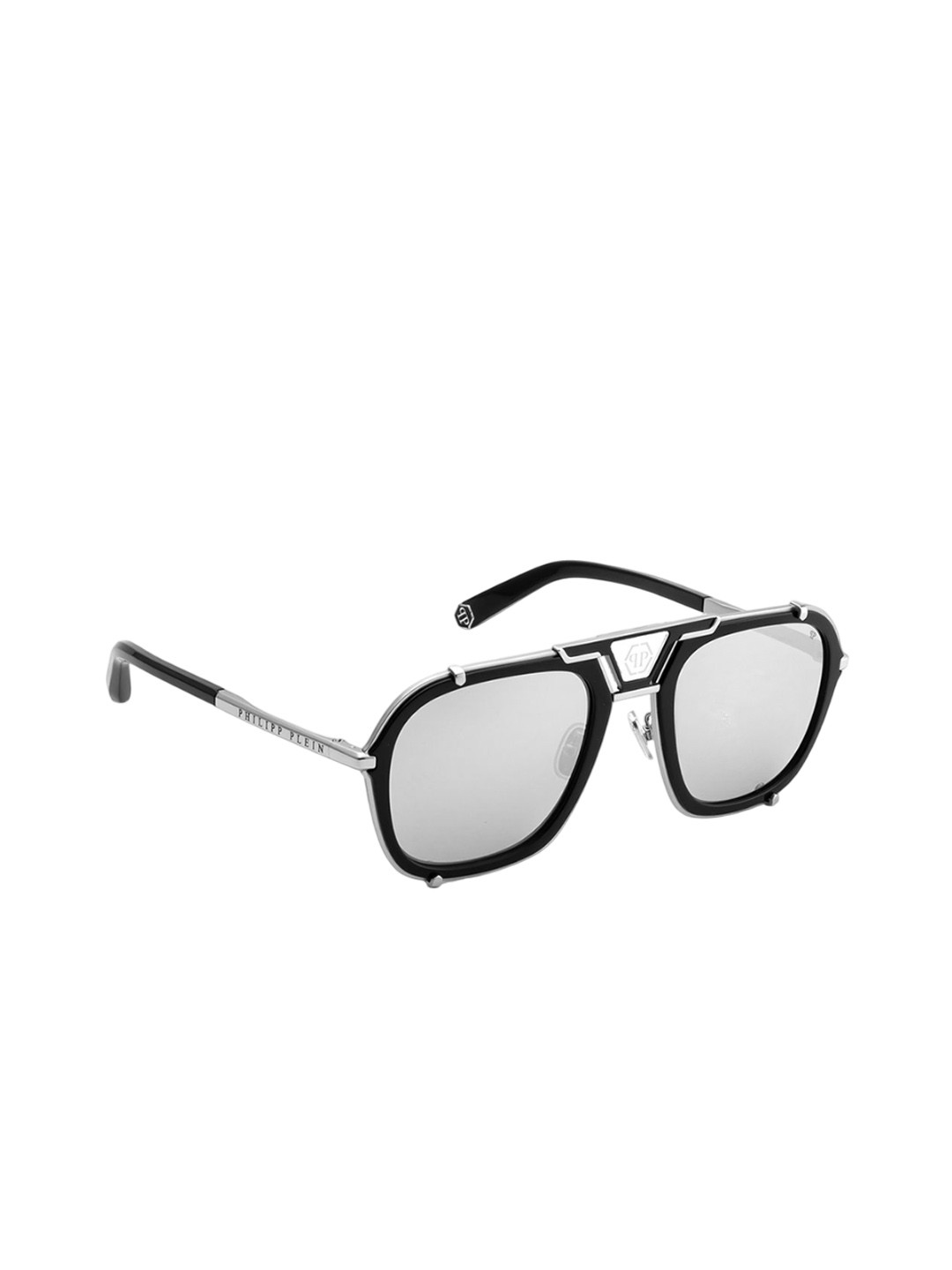 

PHILIPP PLEIN Men Square Sunglasses with UV Protected Lens SPP010M55589XSG, Grey