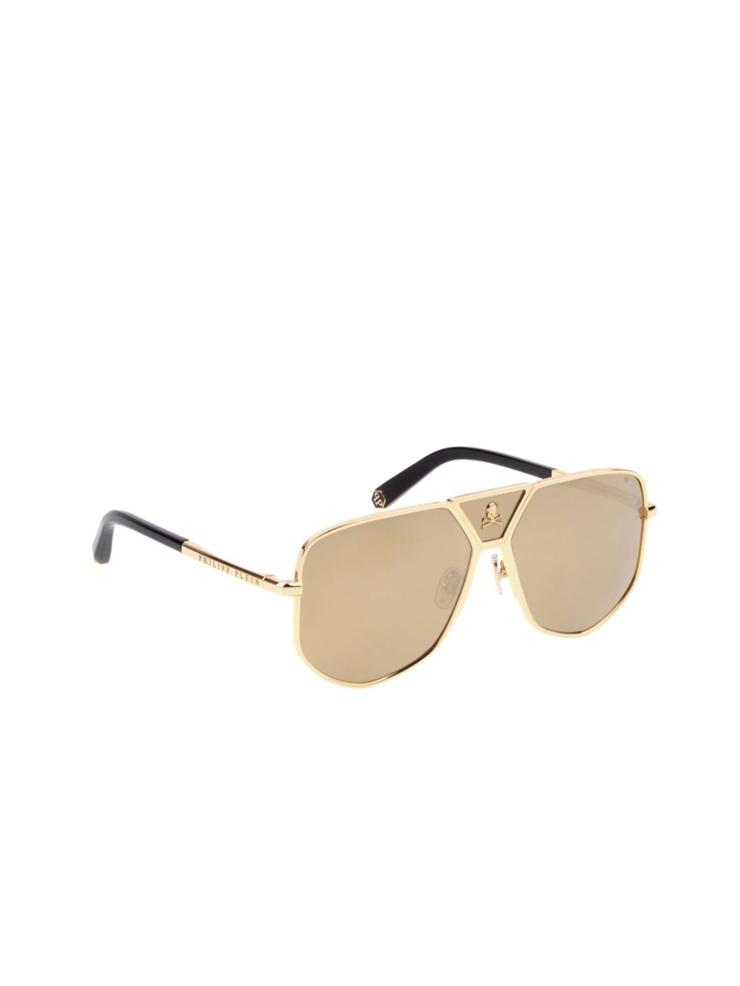 

PHILIPP PLEIN Men Square Sunglasses with UV Protected Lens SPP009V61400GSG, Gold