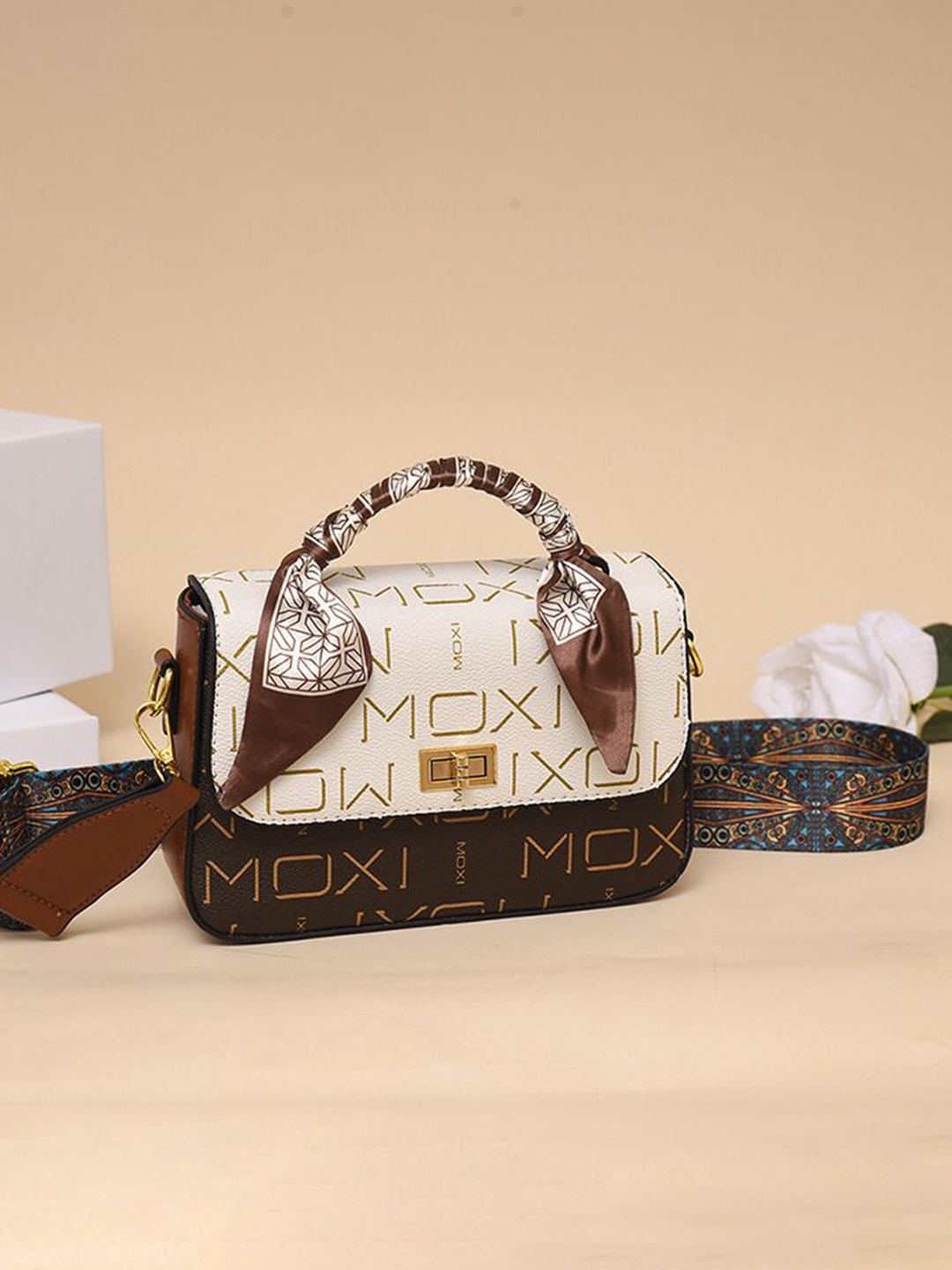 

Diva Dale Women Typography Printed Crossbody Sling Bag, White