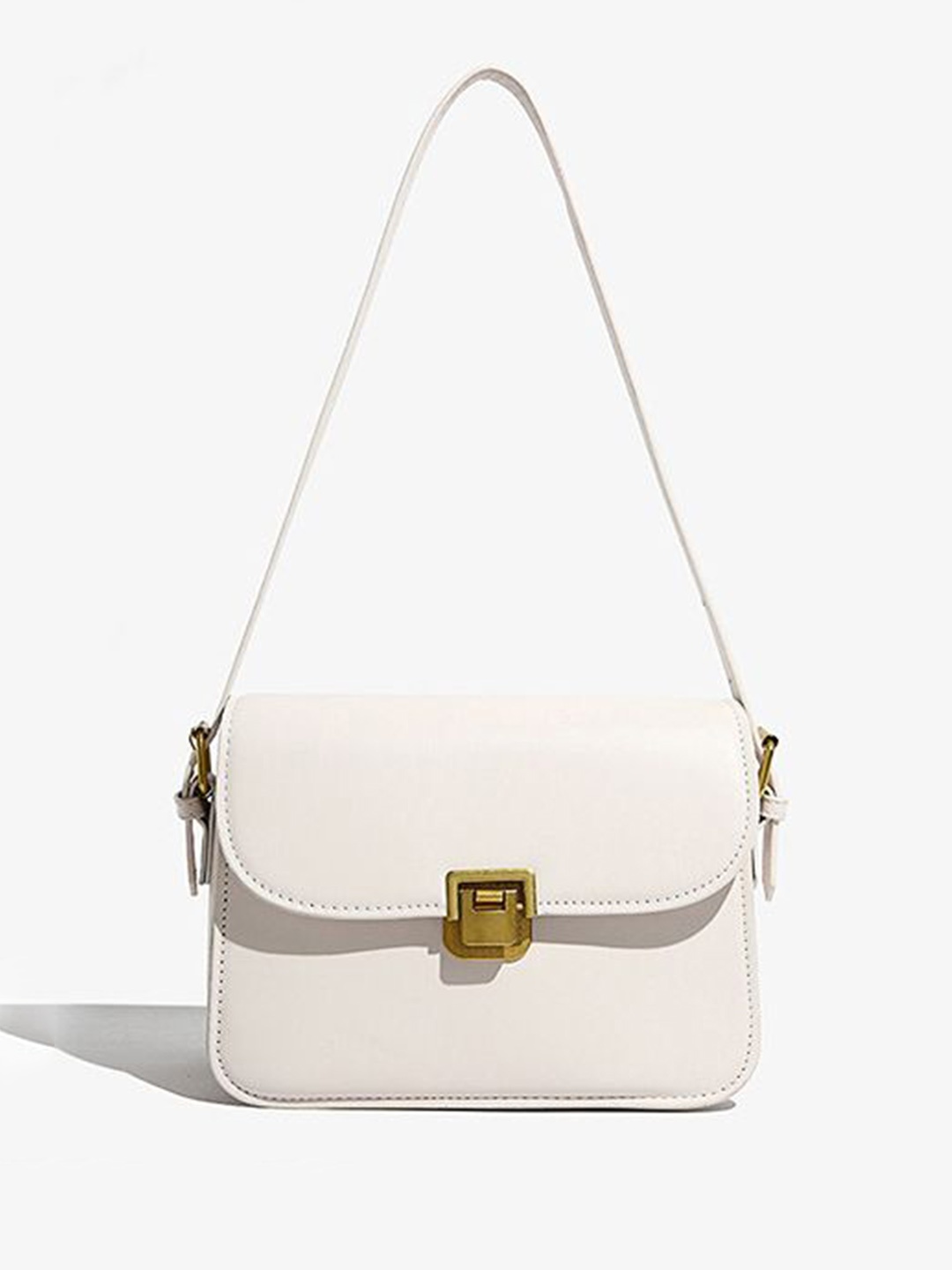 

Diva Dale Women Solid Structured Sling Bag, White