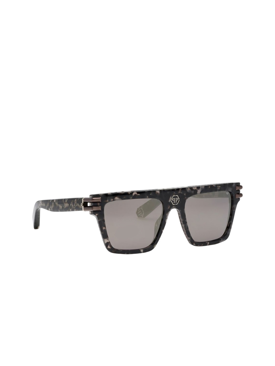 

PHILIPP PLEIN Men Square Sunglasses with UV Protected Lens SPP108V56721XSG, Grey