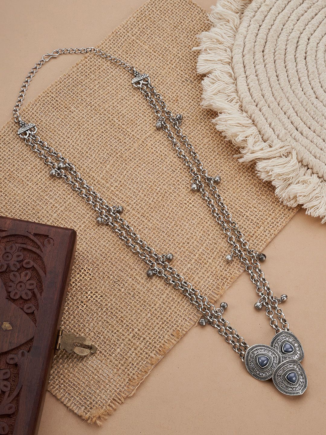 

TEEJH Anaira Silver-Plated Oxidised Necklace